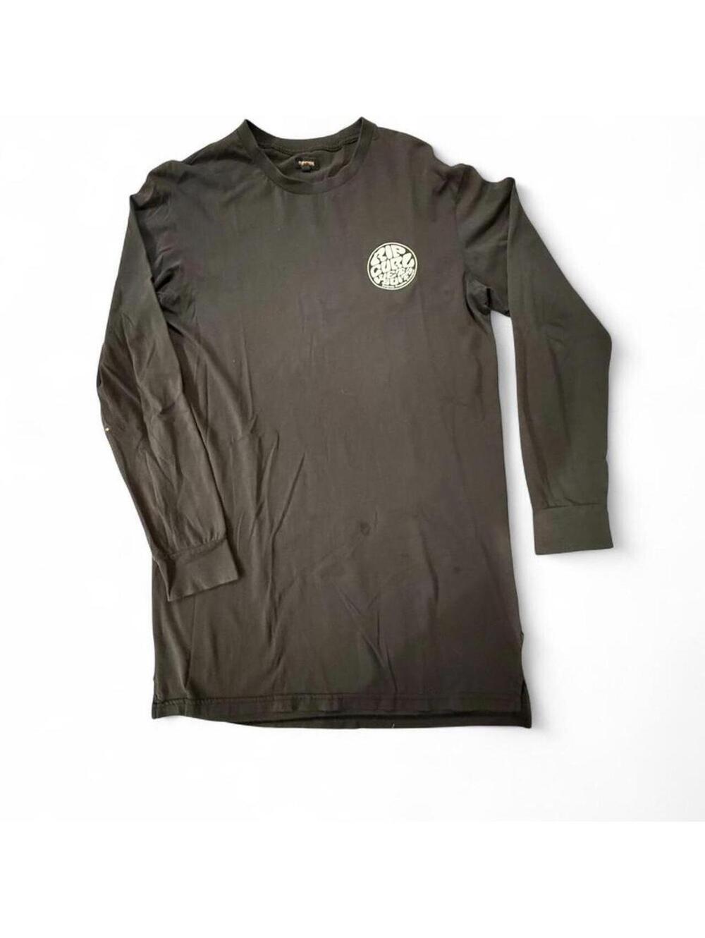 Rip Curl Women's Grey and Black Tshirt